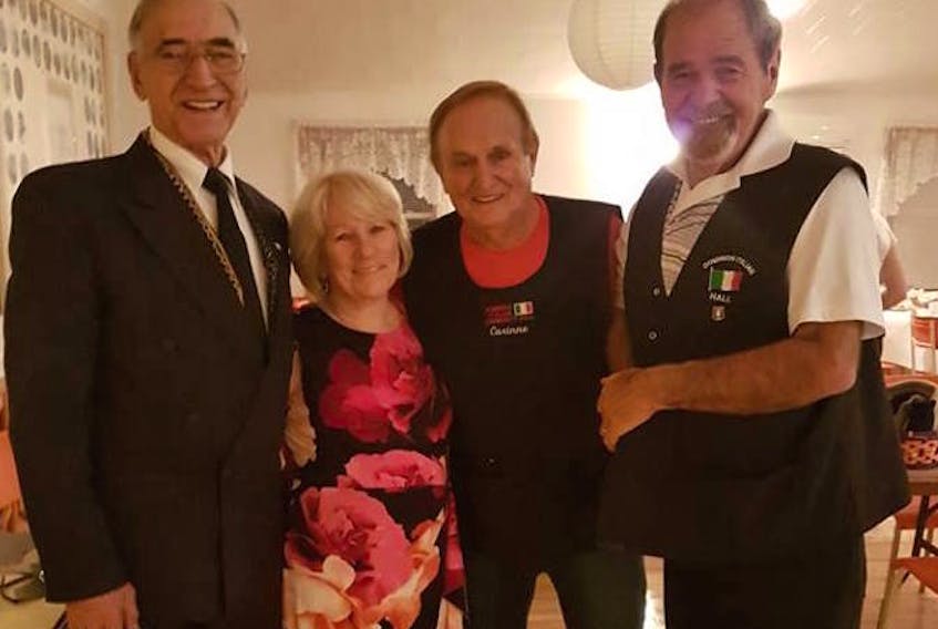 Cathy Power has been chair of the Glace Bay General Hospital Foundation for 20 years and is praised by many for being a dedicated and passionate advocate for health care in Cape Breton. From left, Fr. Albert Maroun, Cathy Power, Vallie Scattolon and Frank Canova at a recent foundation fundraising dinner.