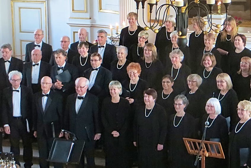 Cape Breton Chorale performing at the Fortress of Louisbourg chapel in December 2015.