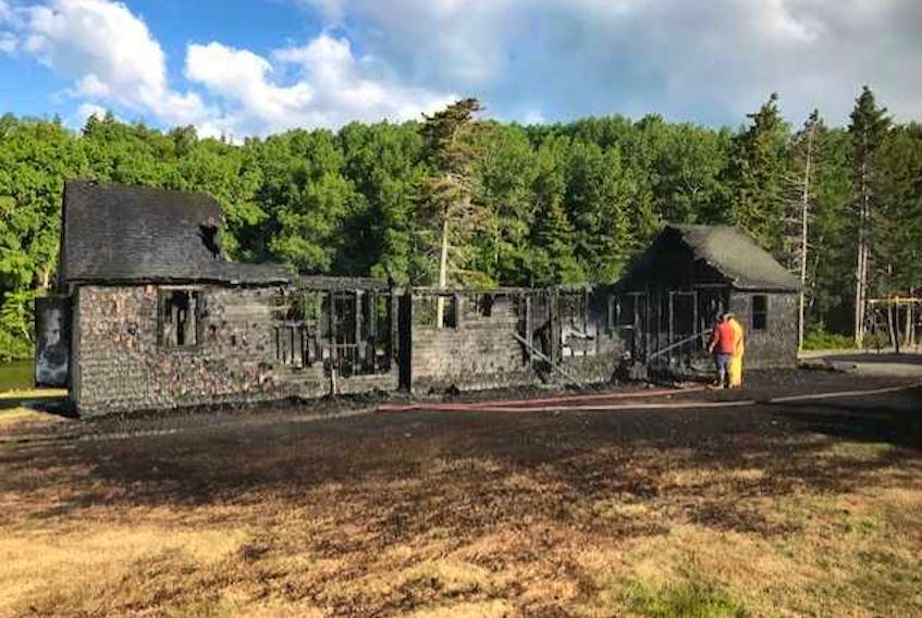 The Parks Canada building in Ingonish is shown after a fire destroyed the washroom and change facility near the Freshwater Lake Trail in July 2017.