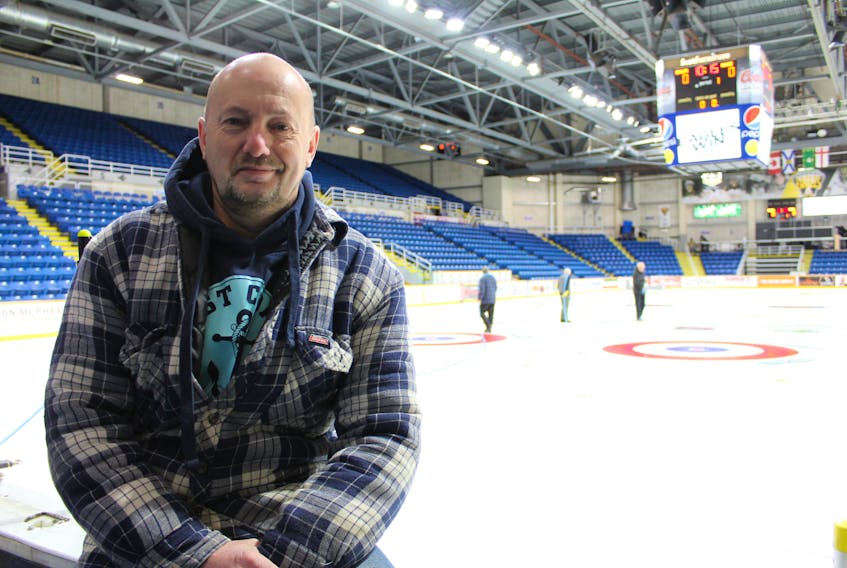 Gordie Cormier is the volunteer ice director for the Scotties Tournament Hearts. He co-ordinates the 18-member volunteer ice making team that’s preparing the ice at Centre 200 to host the women’s national curling championship.