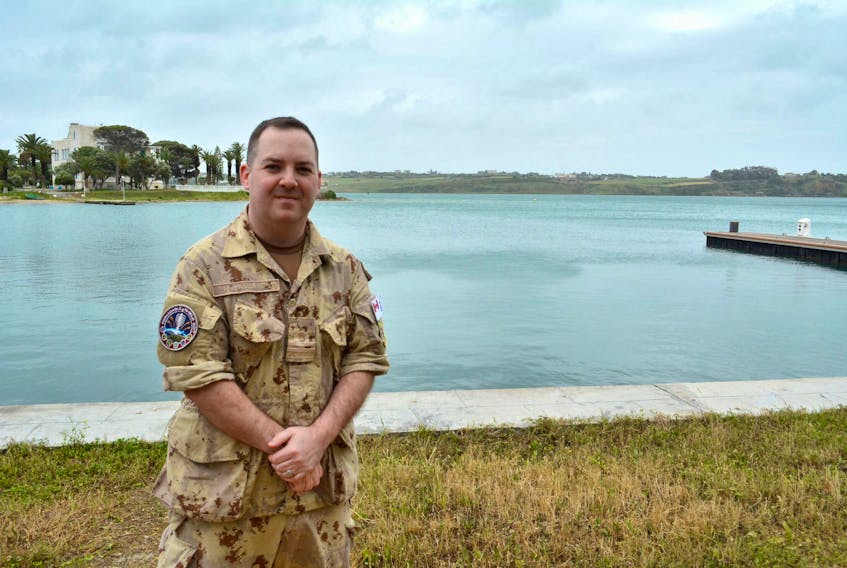 Lt. Curtis MacAulay, a native of New Waterford, helped with training at the Tunisian Maritime Operation Command Centre in Bizerte, Tunisia.