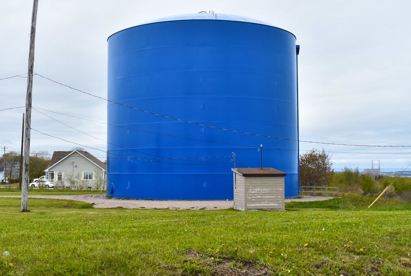The recently repainted Glace Bay water tower is in need of replacement, but the $2.7-million project has been put on hold until further studies are carried out on the community’s water delivery system.