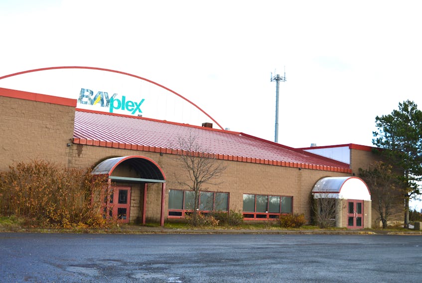 The Glace Bay Bayplex, which is closed for renovations to be cost-shared by the three levels of government. Funding from the provincial and federal governments has still not been received.
