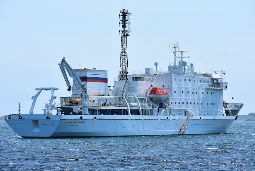 The Akademik Ioffe, shown here in Louisbourg harbour in June, is a former Soviet oceanographic research vessel that now serves as a One Ocean Expeditions adventure cruise ship. The company’s managing director Andrew Prossin has concerns about the length of time it’s taken leading up to construction of the second vessel berth at the port of Sydney, however he’s hopeful it will be operational by September 2019.