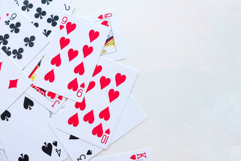 Playing cards are seen in this stock photo.