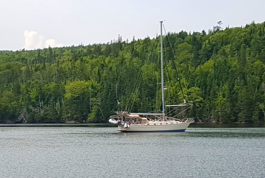 The Madala, a 46-foot Island Packet, is from Freeport, Maine. The sailboat arrived last week to get a jump start on exploring the Bras d’Or Lake, Canada's largest inland saltwater sea.