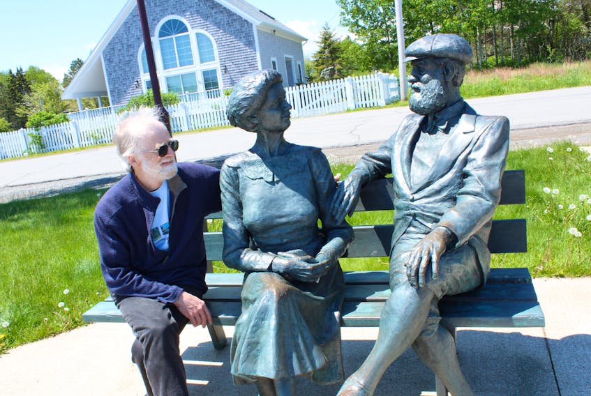 Gilles Boiteau of Fredericton, N.B, paid a special visit to the Baddeck waterfront to see the statue of Mabel and Alexander Graham Bell before spending the afternoon at the nearby Alexander Graham Bell National Historic Site.