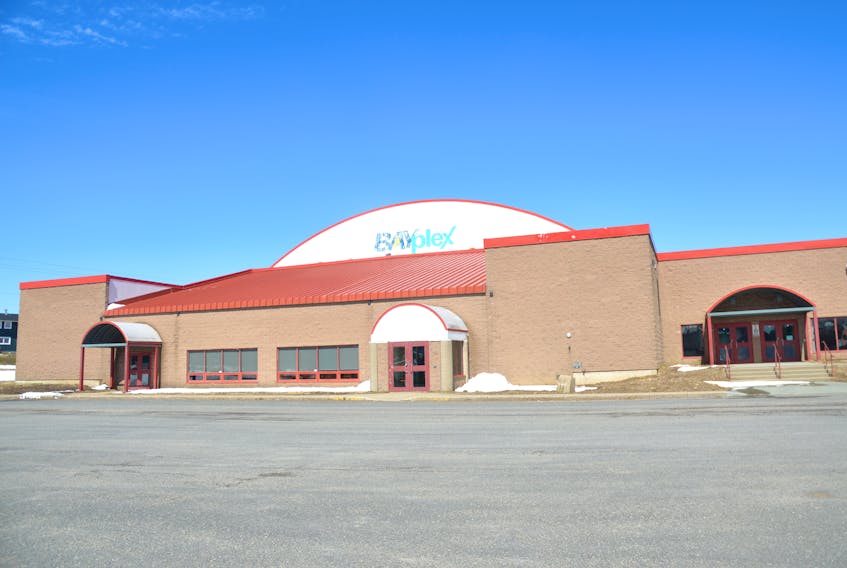 Things are quiet around the Bayplex in Glace Bay, which closed in July 2017 for renovations. Work should begin soon for the expected reopening in September 2019.