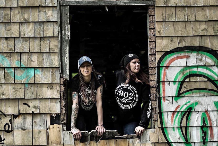 Hiphop artists Mackie from Pictou, left, and X-Plycit from North Sydney are among the few female rappers in Nova Scotia actively pursuing their craft.