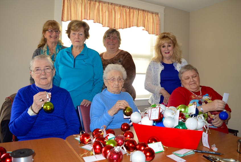 From left, front row, Marie MacDonald, Helena Lafosse and Eileen Young, back row, Erma Carmichael, Corrine MacDougall, Lila Howell, and Joan Musbally.