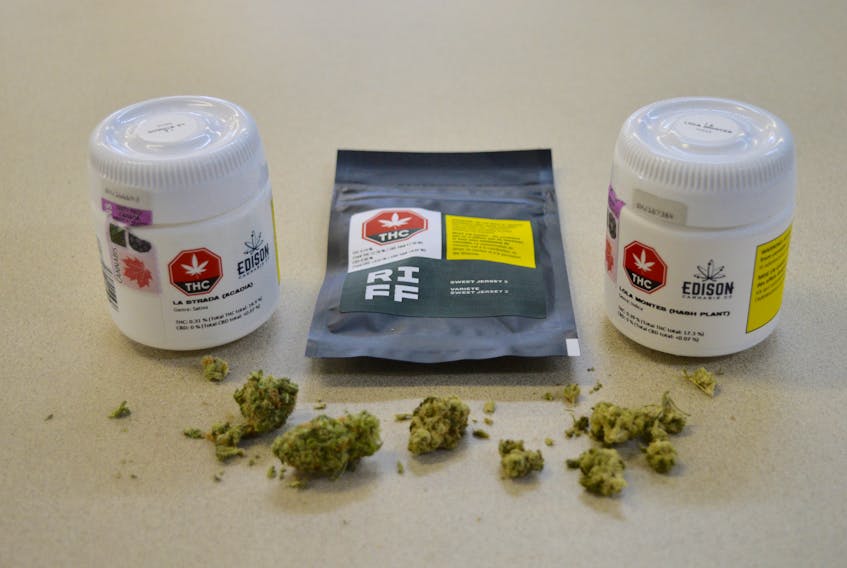 Post reporter David Jala purchased cannabis products at the Sydney River NSLC outlet on Wednesday. Oct. 17 was the first day for legal recreational cannabis sales in Canada.