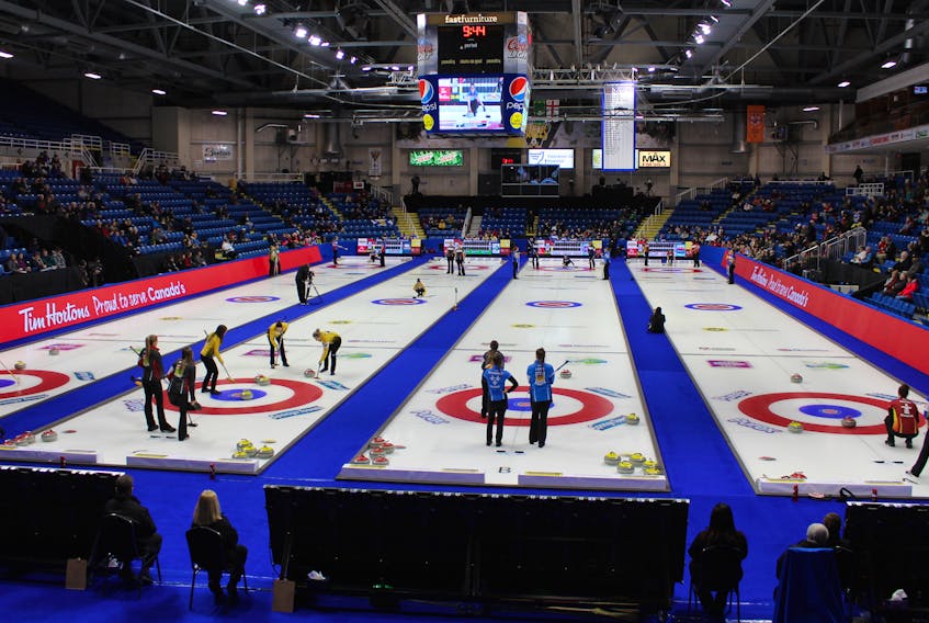 The Scotties Tournament of Hearts 9:30 a.m. draw on Tuesday at Centre 200 in Sydney. The tournament has been well attended thus far and as of Monday evening 15,573 fans had witnessed some of the best women curlers in the country in action.