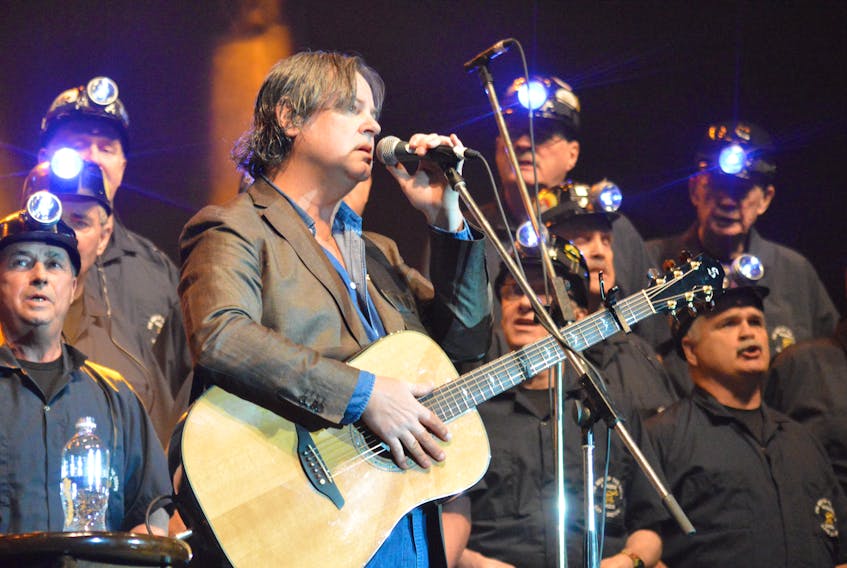 Bruce Guthro performs with the Men of the Deeps at the Givin’ Back to the Mac benefit concert at Centre 200 on May 15, 2016 in this Cape Breton Post file photo.