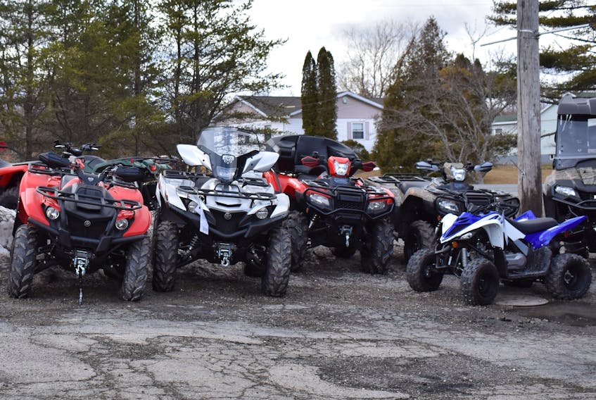 All-terrain vehicles, such as these machines found on the lot of a Sydney-area dealer, are more powerful than ever. The All-Terrain Vehicle Association of Nova Scotia is continuing to call for a greater emphasis on safety when it comes to operating the increasingly popular off-road machines.