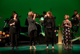 Shown here are members of the “Island Girls” cast performing at the Savoy Theatre last fall. Shown from left to right are, Lucy MacNeil, Jenn Sheppard, Bette MacDonald and Heather Rankin.