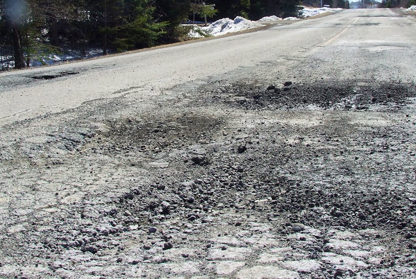 Residents of Caribou Marsh Road said the road is badly in need of serious attention by the Department of Transportation and Infrastructure Renewal, with numerous potholes and with the road shoulder now worn away.