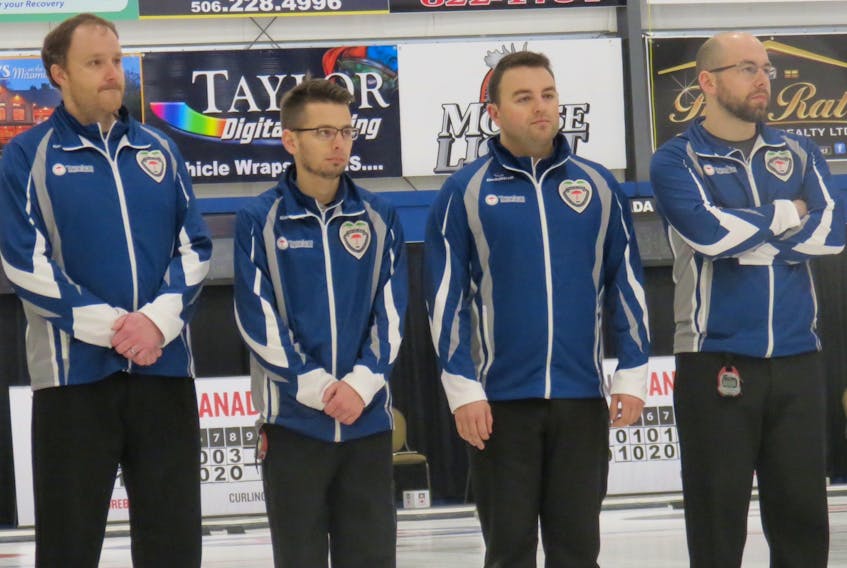Sydney Curling Club’s Kurt Roach-skipped rink captured a silver medal at the 2018 Travelers Curling Club Men’s Championship that wrapped up over the weekend in Mirimachi, N.B. Representing Nova Scotia, the Cape Breton foursome made it to the championship game but lost 8-3 to British Columbia in the final. From left, Roach, third Mark MacNamara, second Travis Stone and lead Robin Nathanson.