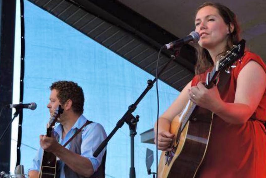 P.E.I. songwriter Catherine MacLellan is a favourite frequent performer at the Stan Rogers Folk Festival in Canso. Seen here on the festival’s mainstage in 2015 with her guitarist Chris Gauthier, MacLellan returns to Stanfest this weekend with a tribute to her father, Maritimes music legend Gene MacLellan, as well as her own award-winning material.