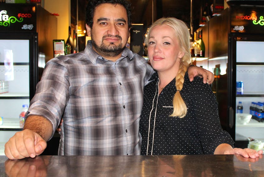 El Jefe owners Mauricio Horta Diez and Stephanie De Horta Diez stand behind the bar of the Mexican restaurant on Charlotte Street, which now transforms into the popular new nightclub La Boom three nights a week. La Boom is part of the global safety campaign Ask for Angela, which employs a secret code patrons who feel creeped out by a blind date can use to ask for help.