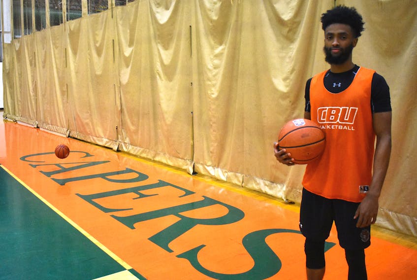 Osman Omar of the Cape Breton Capers men’s basketball team finished first in the Atlantic University Sport in points, averaging 21.9 points per game. The 23-year-old will play in his first AUS Basketball Championship this weekend at Scotiabank Centre in Halifax.
