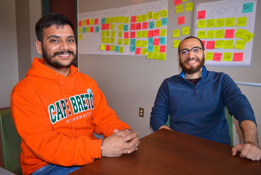 Cape Breton University mechanical engineering student Mohid Kumer, left, and Mohammed Elghamry, who graduated from the university’s bachelor of business administration program on May 11, both plan to take full advantage of CBU’s new innovation and entrepreneurship centre when it opens in September. It will offer students a place to get ideas off the ground, potentially setting the foundation for a new business.