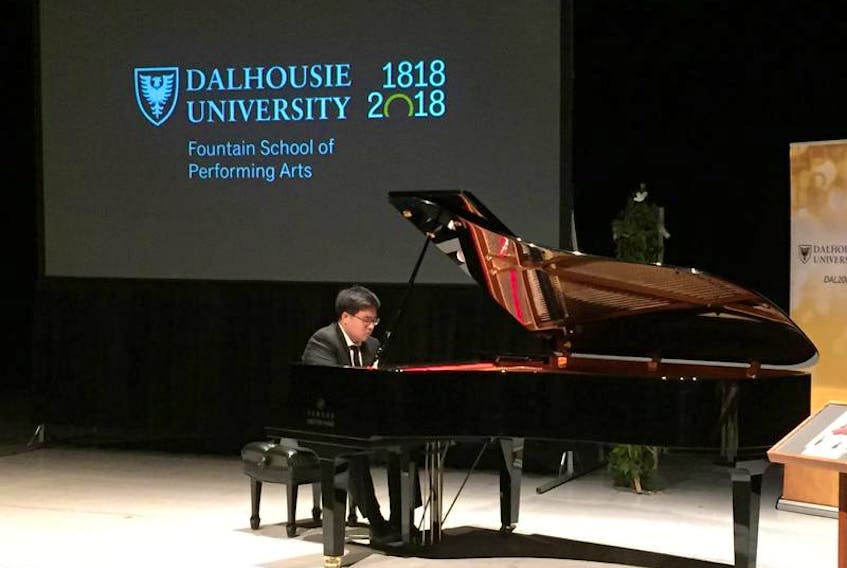 Andrew Son, a second-year science student with a minor in music, plays Presto from Chopin’s Sonata in B minor Wednesday in the Sir James Dunn Theatre. The provincial government announced that it was contributing $10 million toward the refurbishment of the Dalhousie Arts Centre.