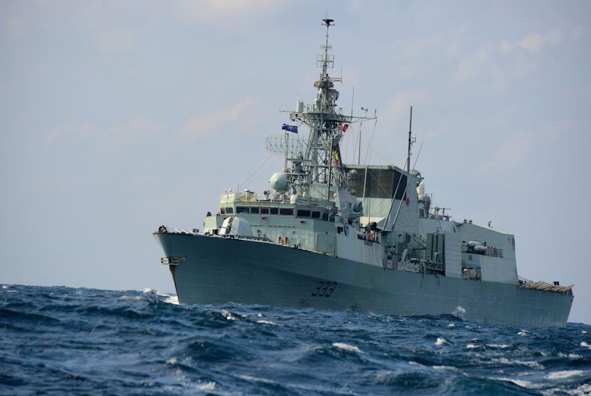 The HMCS Toronto, shown here navigating the Black Sea in 2014, lost power for several hours on Monday, Oct. 29, 2018.