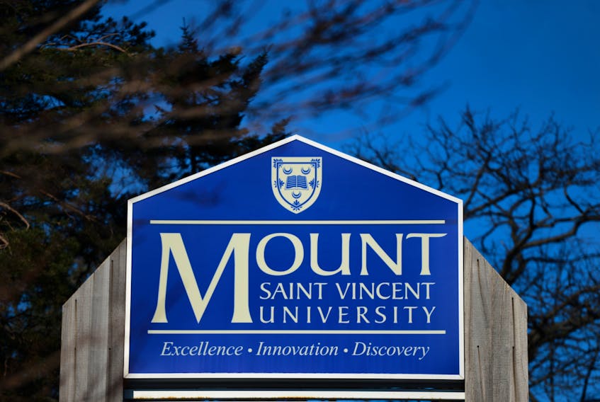 Mount Saint Vincent University signage.