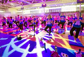 Participants take part in the 5th Bust A Move for breast health at the Canada Games Centre in Halifax in 2014.