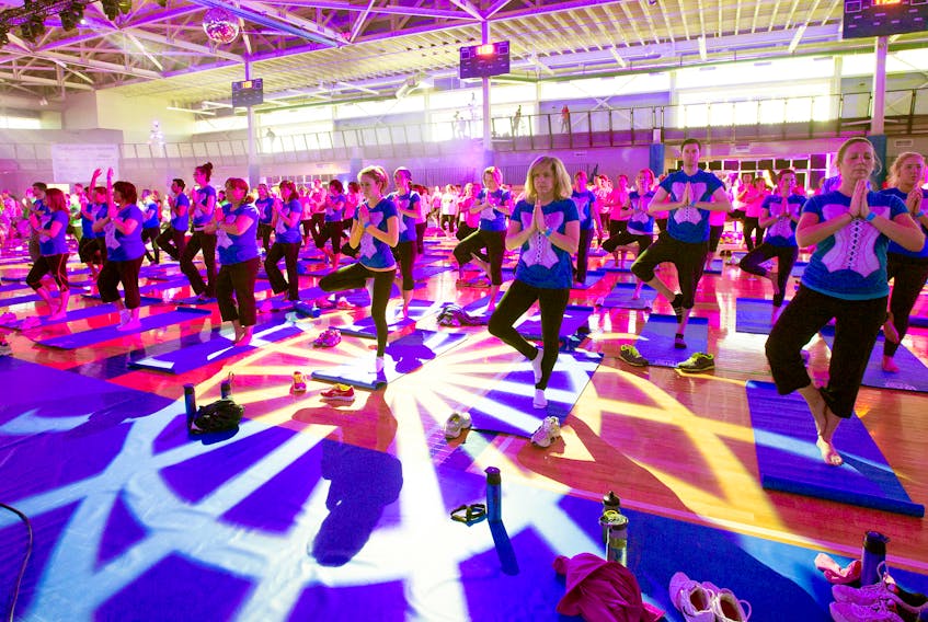 Participants take part in the 5th Bust A Move for breast health at the Canada Games Centre in Halifax in 2014.
