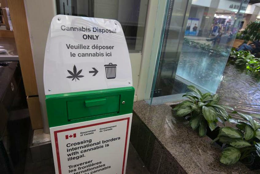 The Halifax Stanfield airport authority has set up marijuana disposal bins near the security checkpoint.