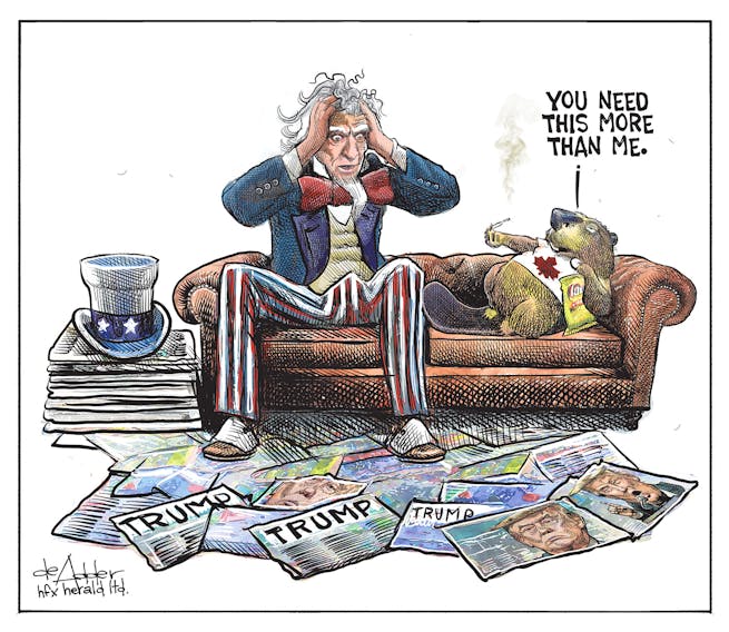 Michael de Adder's editorial cartoon for Oct. 18, 2018.