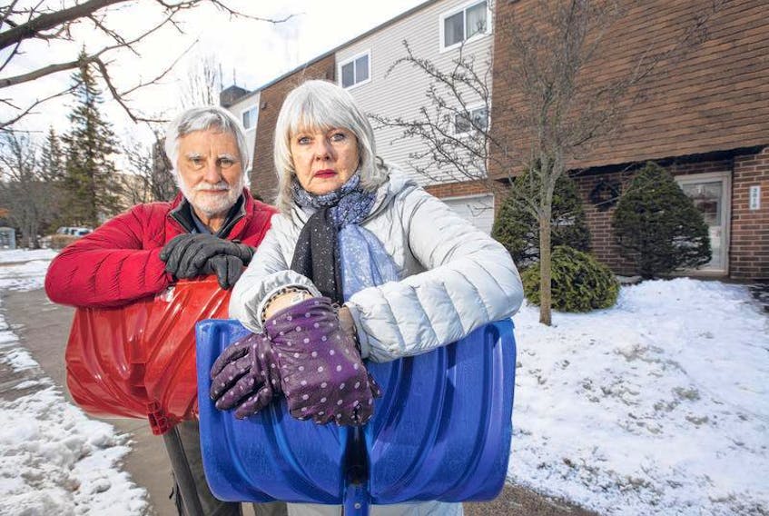 Diana and Dan Burns are upset that city messed up their clear sidewalk in the last storm.