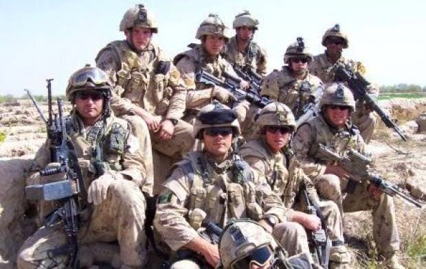 Lionel Desmond, far right corner, was part of the India Company, 2nd battalion, Royal Canadian Regiment in Afghanistan in 2007. - Facebook
