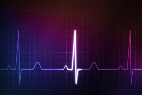 A representation of an electrocardiogram readout for use with healthcare stories.
