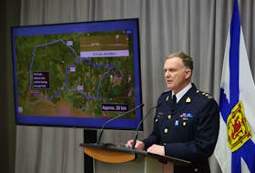 April 28, 2020—Nova Scotia RCMP Superintendent Darren Campbell gives an update, including timelines and surveillance images, that transpired during the shooting rampage around Portapique, Debert and Wentworth April 18 and 19th.