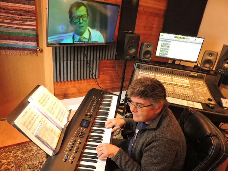 Lunenburg-based composer and musician David Findlay scores films both big and small in his former garage, now a fully functioning recording studio.