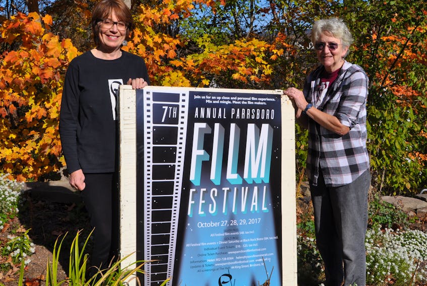 Co-ordinators Lori Lynch (left) and Helen Tyson are looking forward to this weekend’s Parrsboro Film Festival, which will take place at The Hall from Oct. 27 to 29.