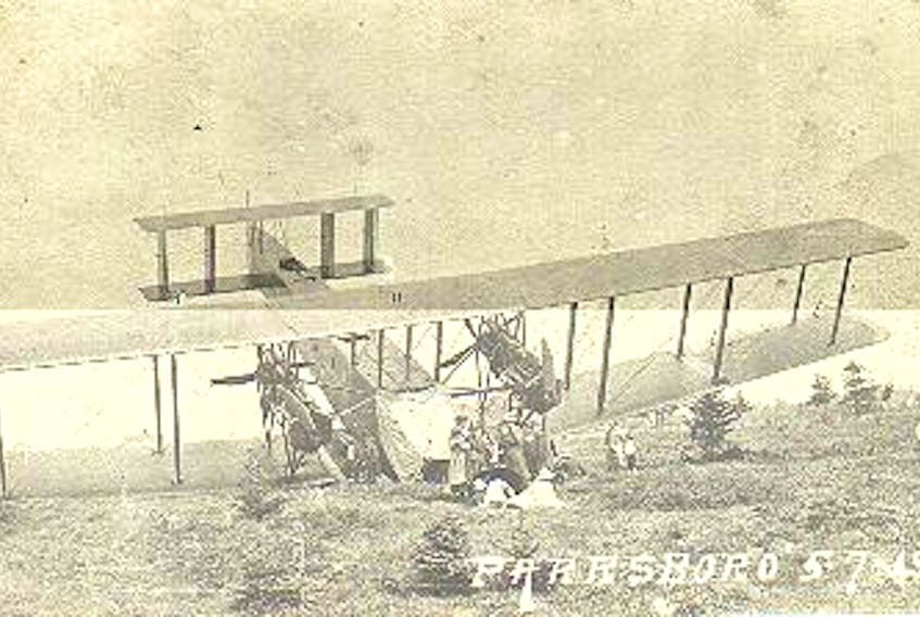 The Handley Page v/1500 Atlantic, shown here in this postcard, crash landed in Parrsboro in July of 1919, and went on to deliver the first airmail between Canada and the United States. Efforts are underway to celebrate the 100th anniversary of the historic event next year.