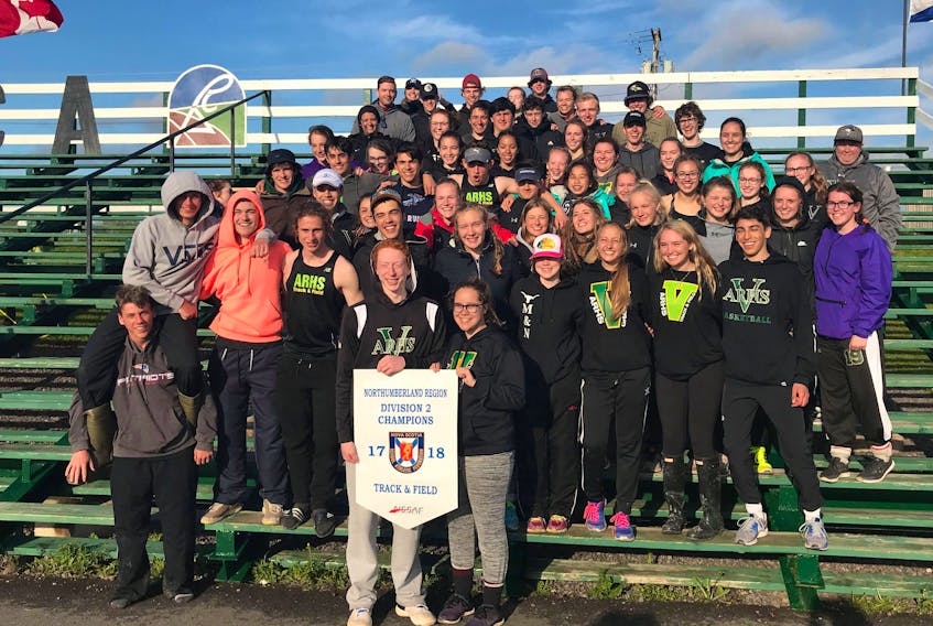 The ARHS Vikings track and field team won the NSSAF Northumberland Division 2 championship banner over the weekend in Stellarton. The E.B. Chandler Cheetahs won the junior boy’s banner while the Oxford Regional Education Centre claimed the Division 3 banner.
