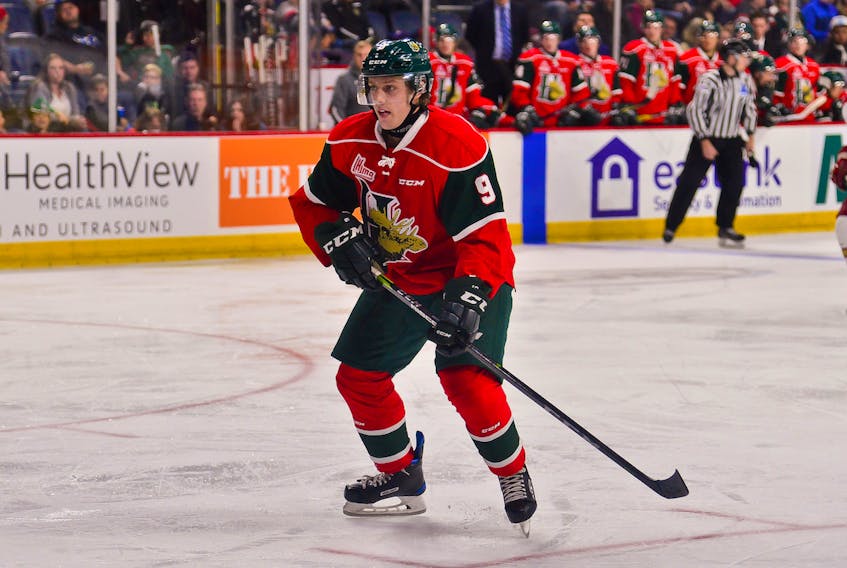 Kyle Petten in action with the Halifax Mooseheads of the Quebec Major Junior Hockey League.
