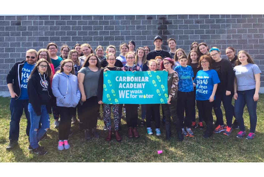 Carbonear Academy students went well above their initial goal for the school's Walk For Water event to support water access initiatives in India.