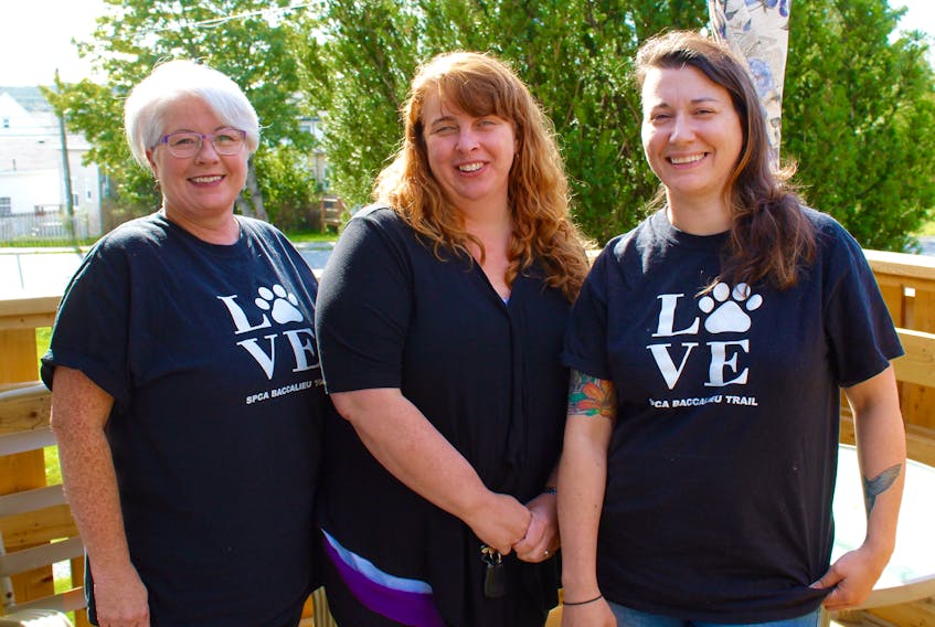 Lynette Collins (left) Sonya Nolan Baker (centre) and Courtney Clarke have been working diligently over the last few years to see an animal shelter built in Spaniard’s Bay.