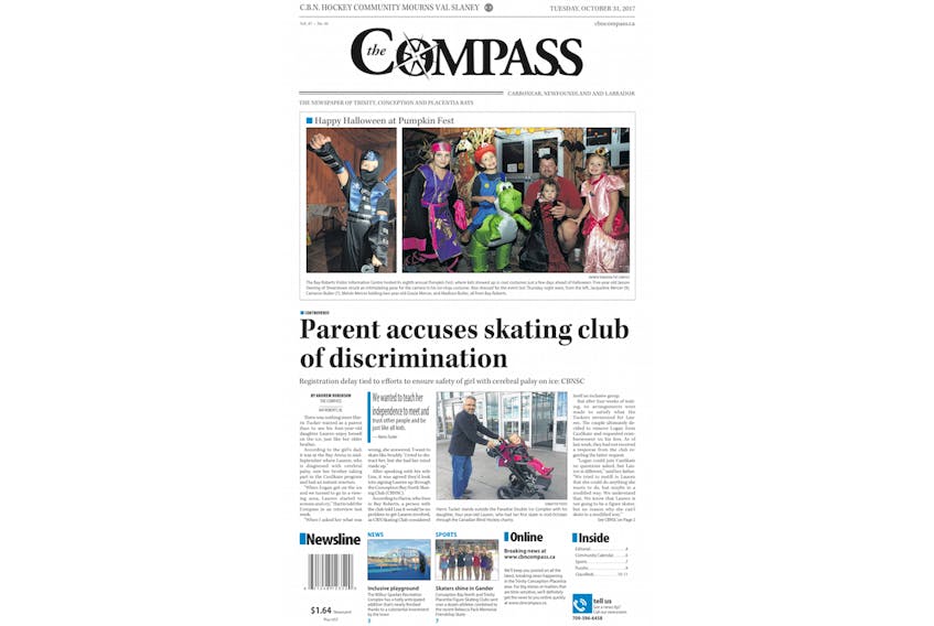 The Compass won the general excellence award (Class 1) in the 2018 Newspapers Atlantic Better Newspapers Competition.