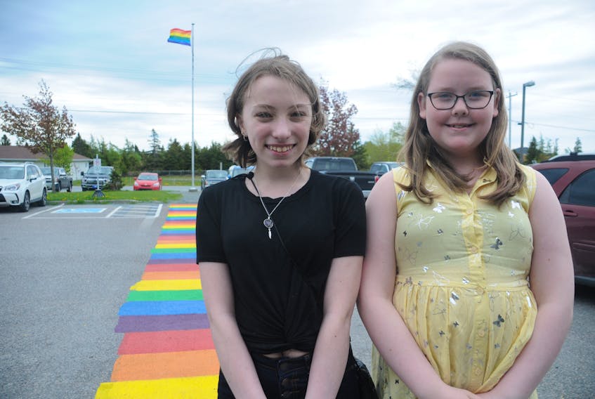 Juliet Barbour, left, and Jazmine Jewer were among the Amalgamated Academy students who helped form the school's first gay-straight alliance group.