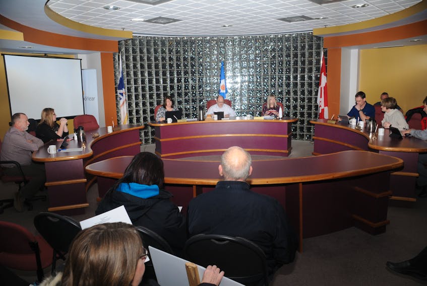 A few minutes after Acting Mayor Chris O’Grady ordered a recess in response to repeated interruptions from a person in the public gallery, the Town of Carbonear’s Tuesday council meeting resumed.