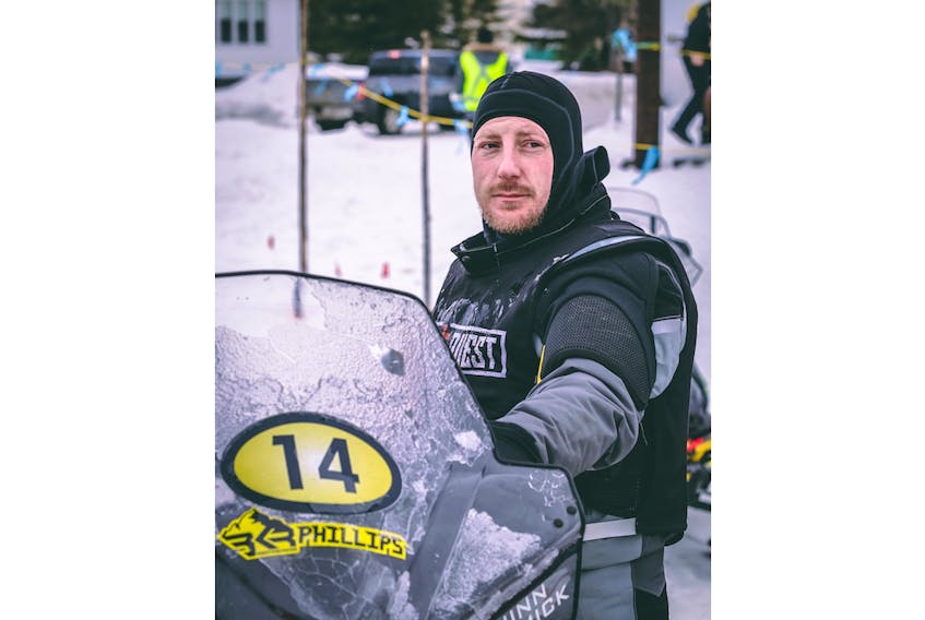 Dane Phillips competed in the Cain’s Quest snowmobile race for the first time this year. — Tyler Mugford photo