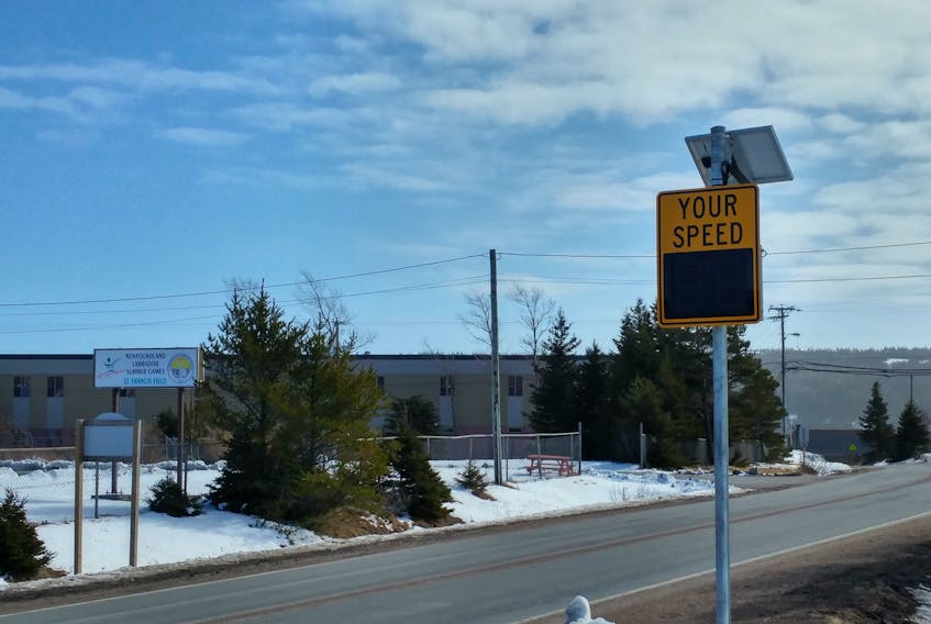 The digital speed radar, located near St. Francis, can only be operational during school hours.
