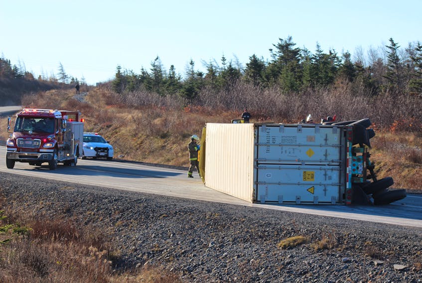 A collision on the Vetran's Memorial Highway between a transport truck and another vehicle has closed off a portion of the highway.