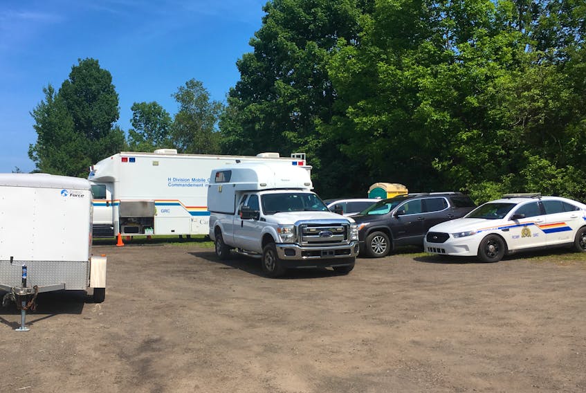 RCMP have set up a command post in Merigomish. Police have been present since July 15.